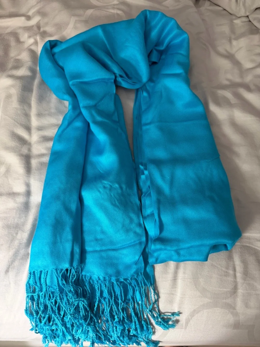 Turquoise Fringe Pashmina